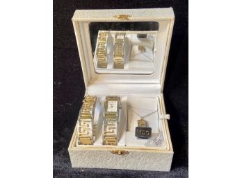 New In Box Waltham Ladies Watch Gift Set With Matching Pendant Necklace And Bracelet