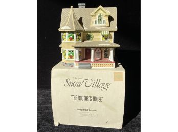 Department 56 Snow Village 'The Doctors House' Lighted Ceramic Display Piece