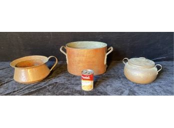 Antique Copper Cooking Vessels