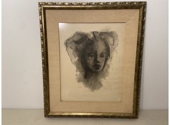 Signed And Numbered Print Of A Face