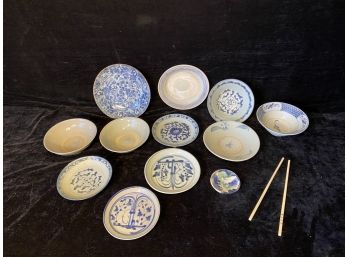 Large Group Of Asian Plates And Bowls