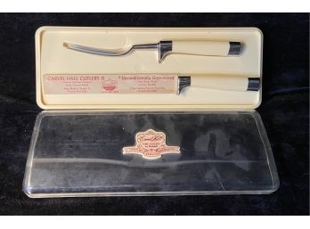 New Carvel Hall By Biddell Fine Cutlery Carving Set In Plastic Storage Case
