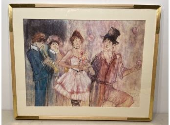 Signed And Numbered Print Of Musicians, Dancer And Juggler