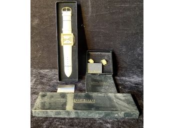 Joan Rivers Collection Watch And Matching Earrings