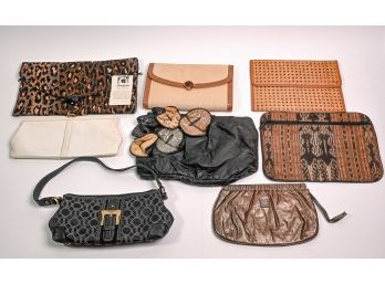 Collection Of Clutches & Evening Bags In Earth Tones