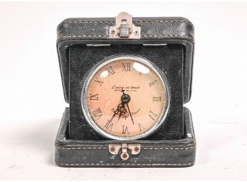 French 'Love Is Eternal' Vintage Travel Clock