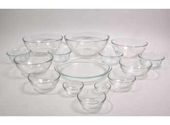 Assorted Glass Bowls, Some Pyrex