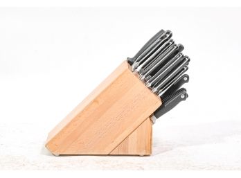 Set Of Wusthof Knives In Wooden Block