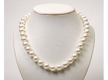 White Faux Pearl Necklace