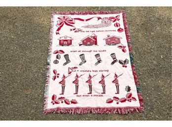 Double-Sided Christmas Throw Blanket