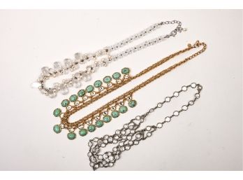 Three Glass Bead Necklaces