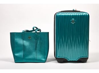 Joy Mangano Teal Luggage Set