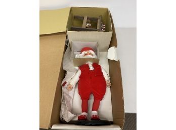 Danbury Mint Santa Claus At His Workbench Collectible Doll