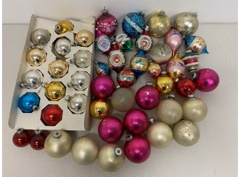 Assortment Of Vintage Glass Ornaments - Shiny Brite & More