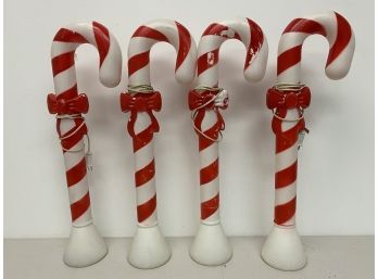 4 - Vintage Union 30' Candy Cane Christmas Blow Molds