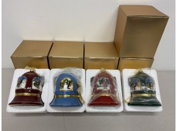 4 Mr. Christmas Musical Bell Ornaments