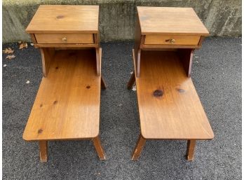 A Pair Of Handmade End Tables - Great For Refinishing!