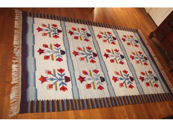 Beautiful Hand Woven Kilim Rug Made In Poland By Cepelia