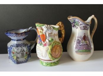 Trio Of Vintage Royal Family Water Pitchers