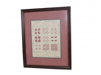 Charming Framed Paper Cutting'Lifes A Patchwork'