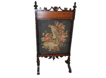 Amazing Antique Carved Firescreen