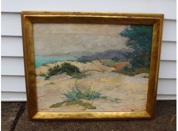 1928 Painting On Canvas Signed By Katharine Lovell