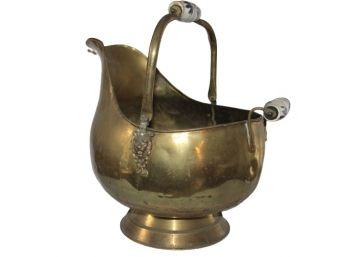 Brass Fireplace  Scuttle Bucket