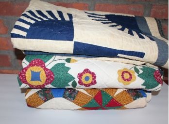 Lot Of Beautiful Old & New Quilts