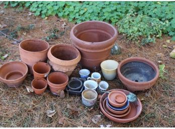 Collection Of Terracotta Planters Lot #2