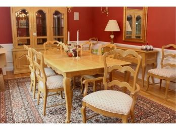 Century Furniture Light Oak Dining Table And Chairs