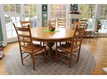 Nichols And Stone Farmhouse Style Pedestal Table And Chairs