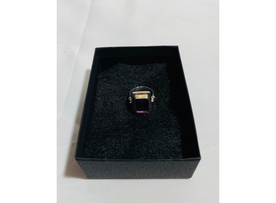 Made In India 925 Silver Genuine Amethyst Gemstone Ring