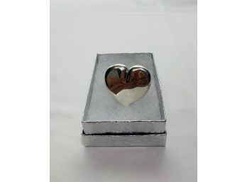 Lovely Made In Israel 925 Silver Electroform Over A Wax Core Heart Ring