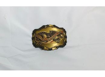 VINTAGE 1977,78,79 THE RIGHT TO KEEP AND BEAR ARMS BRASS BELT BUCKLE
