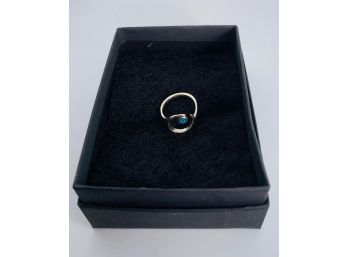 Made In Israel 925 Silver Blue Stone Ring