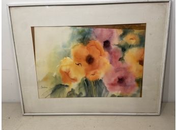 Watercolor 'Poppies II' By J. Joudreau