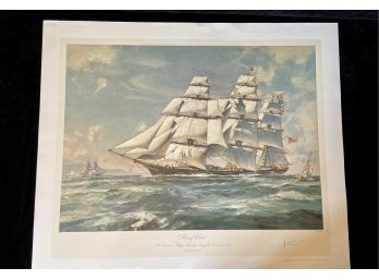 John Stobart  (British-1929) Signed And Numbered Print 'Flying Cloud'