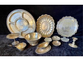 Vintage Sheffield, Wilcox, Reed & Barton, Risher Silver Plate Service Items (See Description For All Photos)