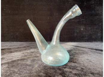 Hand Blown Clear Glass Wine Pouring Vessel