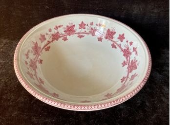 Large Red And White Holiday Pattern Mixing Bowl
