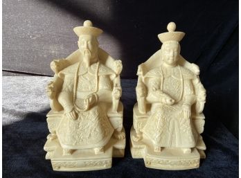 Antique Stately Chinese Emperor And Empress
