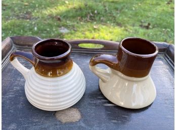 Vintage Brown Drip Glaze Travel Mugs