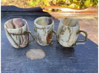Set Of Onyx Miniature Cups