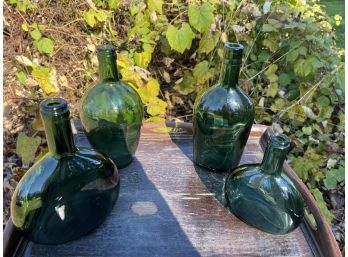 Green Glass Bottle Lot