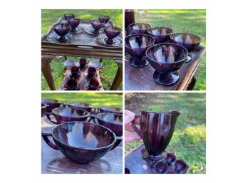 42 Piece Purple Glass Collection