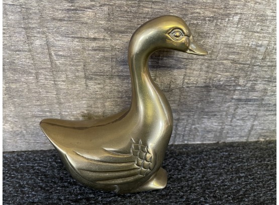 Vintage Solid Brass Duck