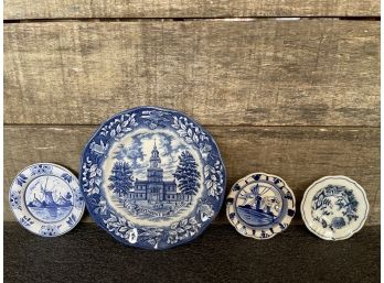 Collection Of Blue And White Plates