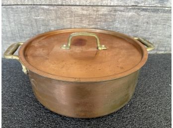 Copper Pot With Brass Hardware