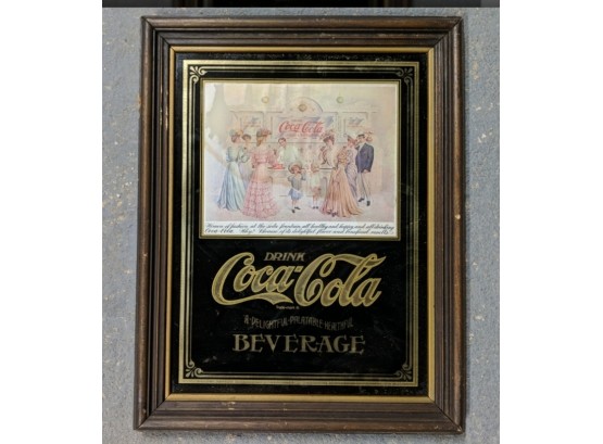 Iconic Coca Cola Drawing - Vintage Framed Print Of An Antique Advertisement - Touts Benefits Of Drinking Coke