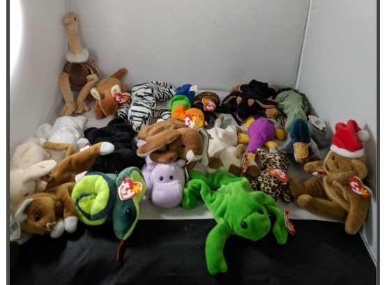 Lot Of 20 Beanie Babies - Soft & Cuddly!
